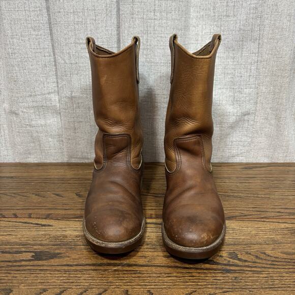 Vintage Red Wing Pecos 1178 Pull-On Work Boots Men’s 8D Brown Leather USA Made - Picture 3 of 8